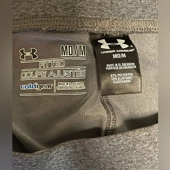 Under Armour Cold Gear Gray Leggings Size Medium - Picture 2 of 3